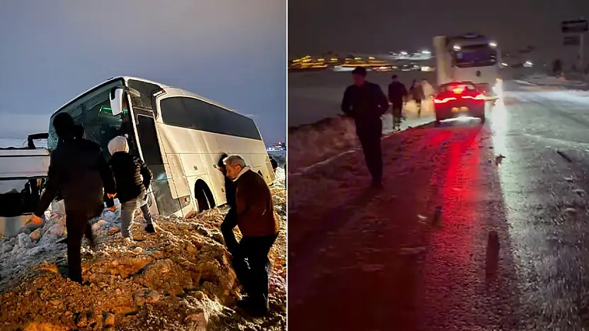 Konya Şeker iştiraki olan santralin işçilerini taşıyan servis yoldan çıktı: Yaralılar var