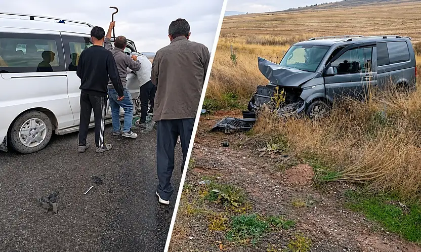 Konya'da iki minibüs kafa kafaya çarpıştı: 3 yaralı