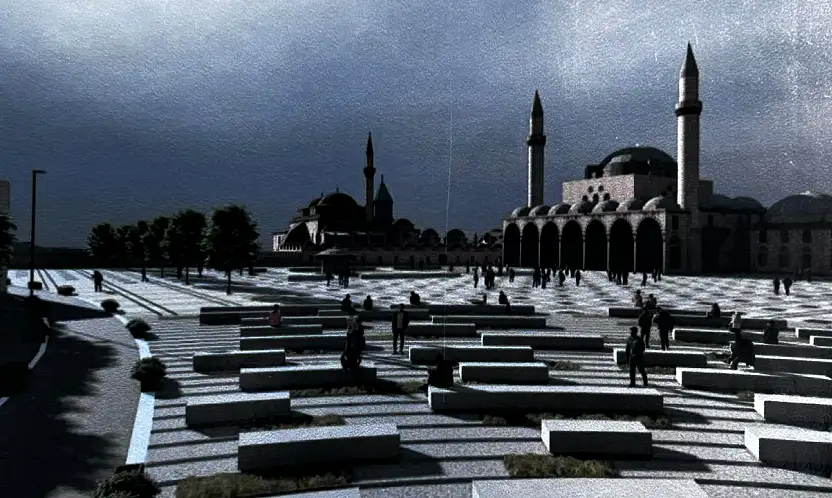 Mevlana Meydanı değişiyor! Yenilendiğinde işte böyle görünecek