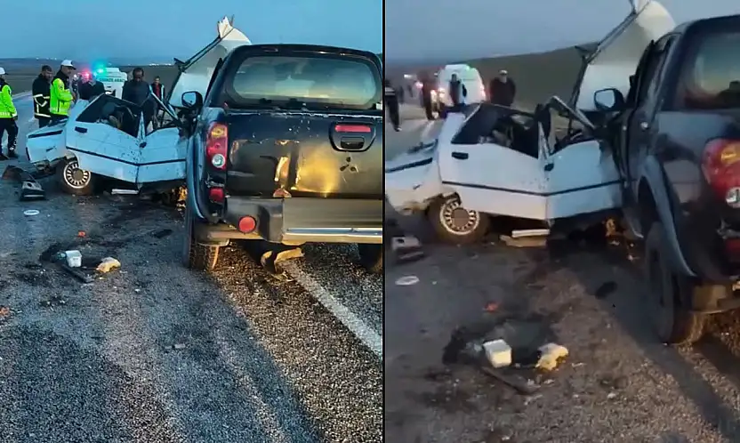 Otomobil ile pikap çarpıştı: 1 ölü, 2 yaralı