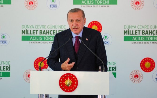 Cumhurbaşkanı Erdoğan, millet bahçelerinin açılışını yaptı