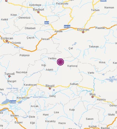 Dün 5.7 ile sallanan Karlıova'da, 5.6 büyüklüğünde deprem