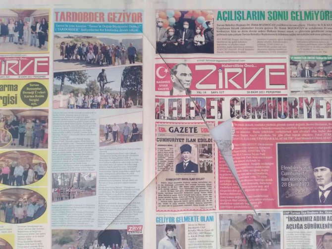 Yerel gazete panosuna çirkin saldırı