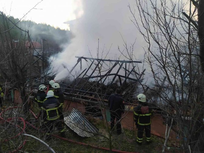 Tek katlı ev alevlere teslim oldu