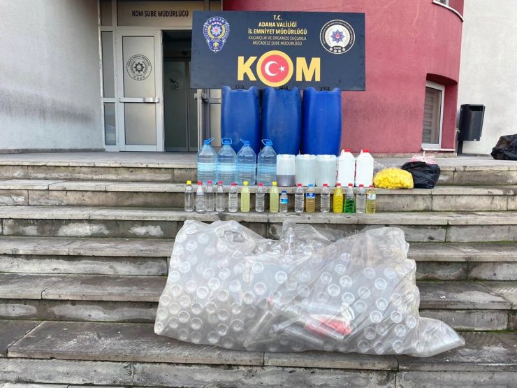 Adana’da sahte ve kaçak içki operasyonu: 8 gözaltı