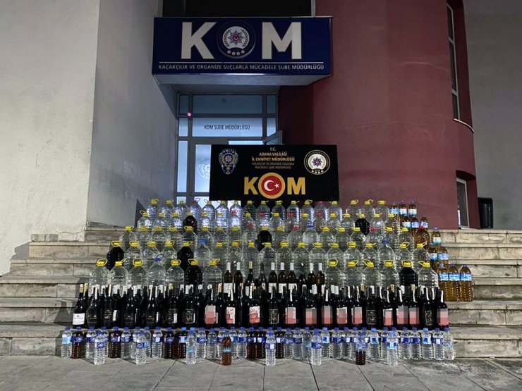 Adana’da sahte ve kaçak içki operasyonu: 8 gözaltı