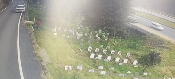 Mezar taşlarını çalan hırsız yakalandı