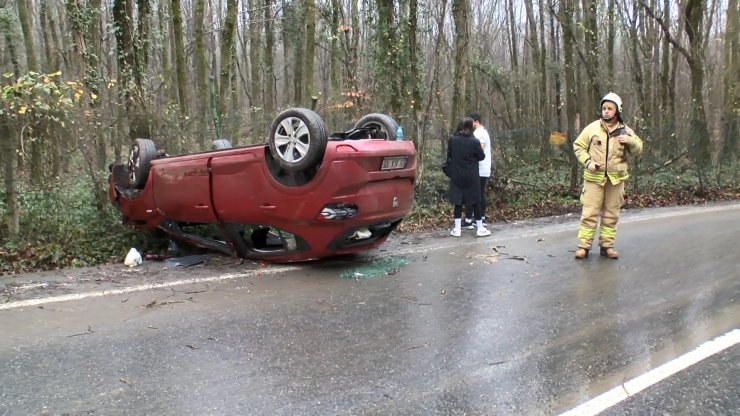 Otomobil takla attı: 2 yaralı