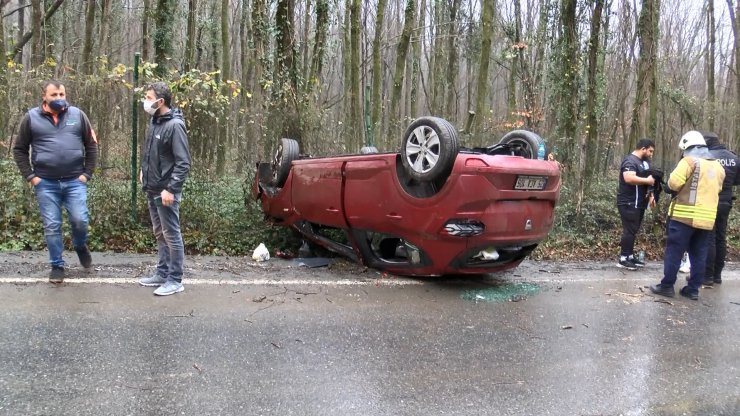 Otomobil takla attı: 2 yaralı