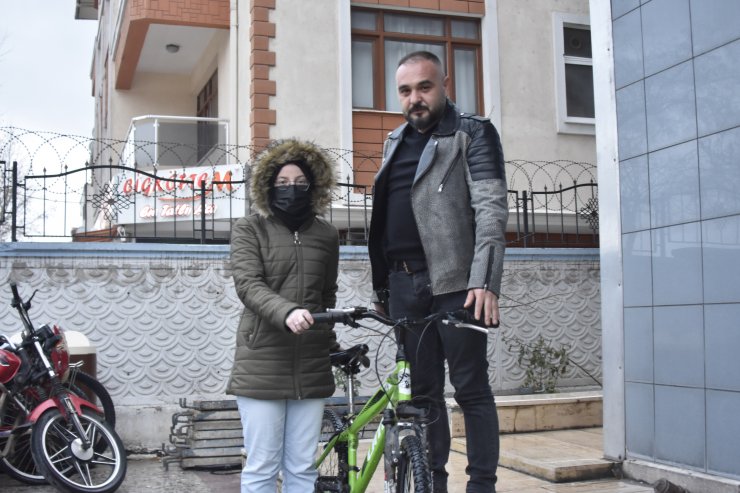 Konya'da 9'uncu sınıf öğrencisi çalınan bisikletine kavuştu
