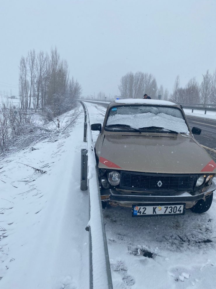 Konya'da aynı yolda art arda 2 kaza