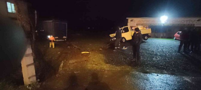 Pozitif olduğunu öğrenen tır sürücüsü kaza yaptı