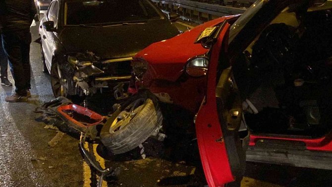 E-5’te zincirleme kaza: 1 yaralı