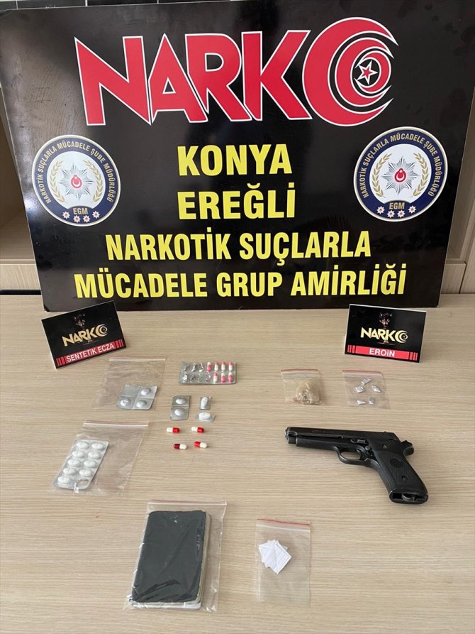 Konya'da uyuşturucu sattıkları belirlenen 3 kişi tutuklandı