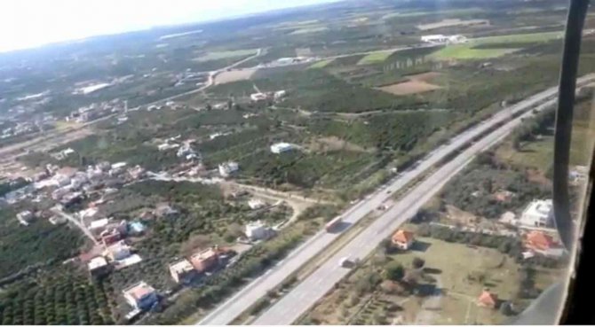 Hatay’da helikopterli trafik denetimi
