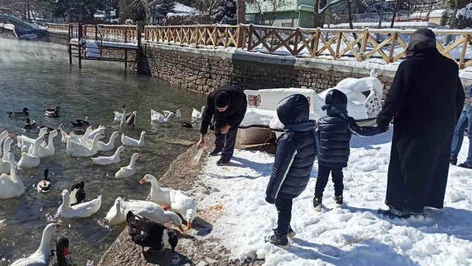 Konya’da kar manzaraları kartpostallık görüntüler oluşturuyor