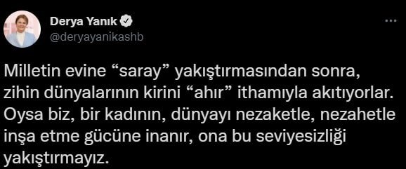 Bakan Yanık’tan gazeteci Sedef Kabaş’a tepki