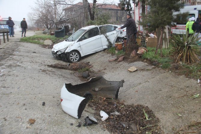 Kontrolden çıkan otomobil takla attı: 1 yaralı