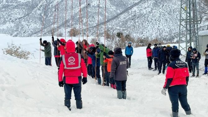 Çığda arama kurtarma tatbikatı