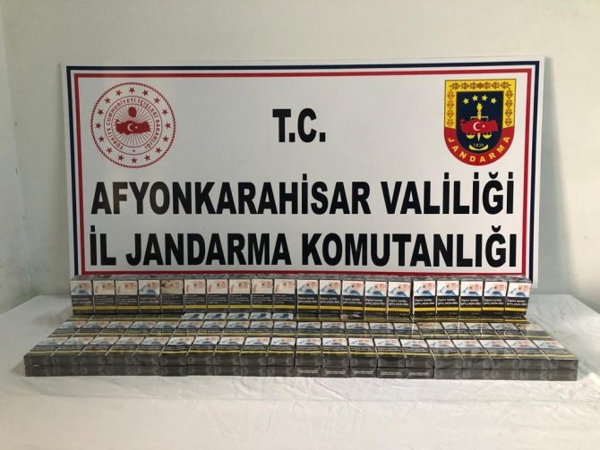 İhsaniye’de 260 paket gümrük kaçağı sigara ele geçirildi