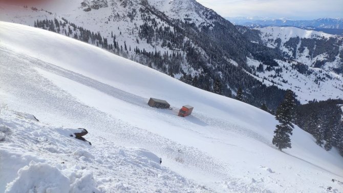 Kar ve tipi nedeniyle iki tır yoldan çıkarak uçurum sürüklendi