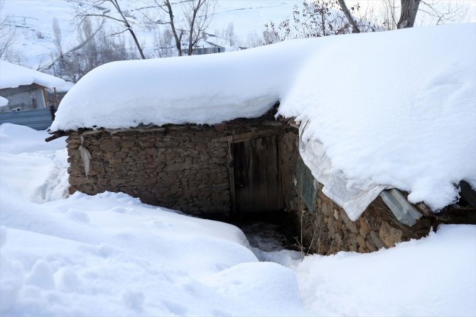 Muş'ta "kara gömülen" evlerde yaşam sürüyor