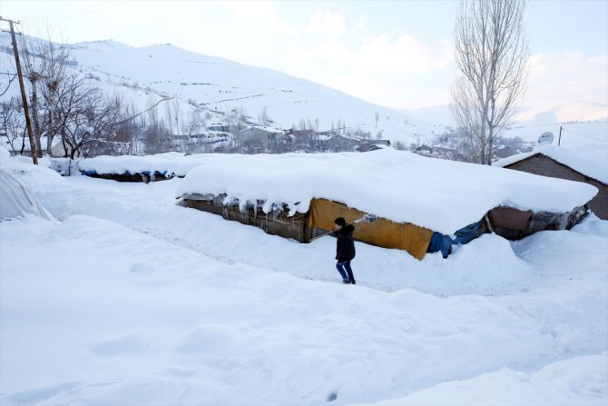Muş'ta "kara gömülen" evlerde yaşam sürüyor