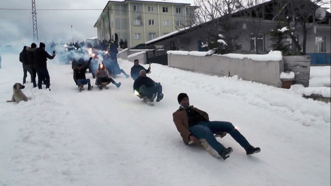 Giresun’da kar festivali renkli görüntülere sahne oldu