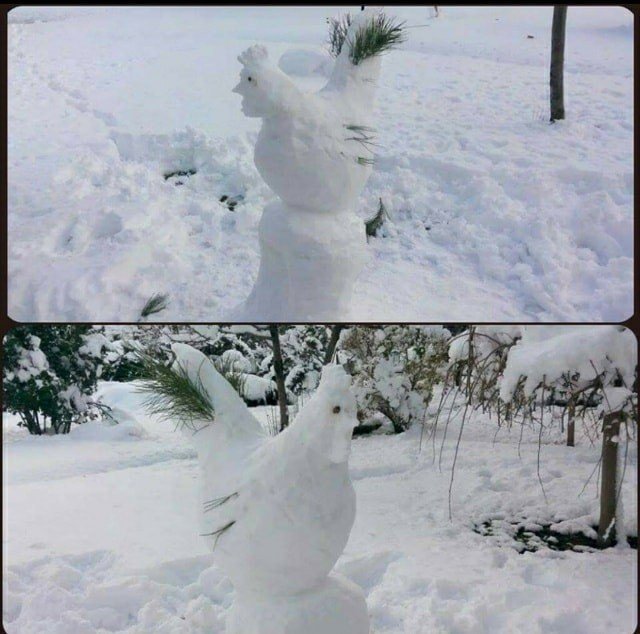 Kar sanata dönüştü