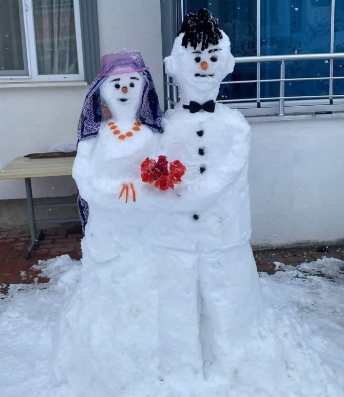 Kar sanata dönüştü