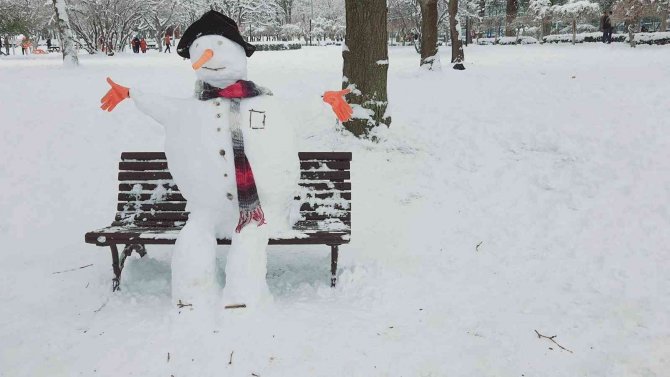 Kar sanata dönüştü