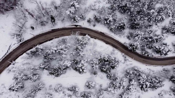 Kestel’de kar yağışı sonrası kartpostallık görüntüler