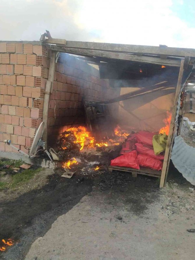 Kırklareli’nde ağıl yangını: 10 küçükbaş hayvan telef oldu