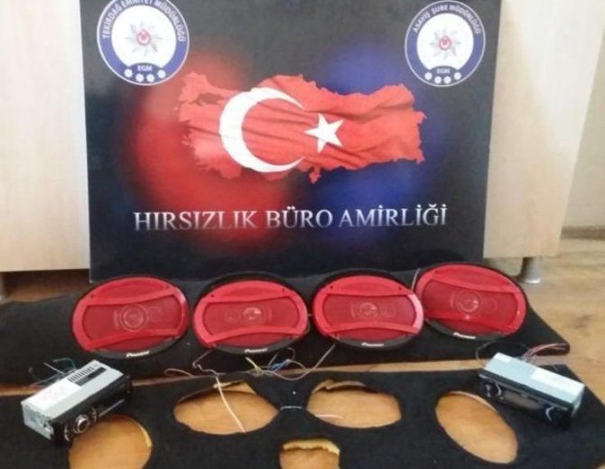 Ses sistemi çalan şahıslar kıskıvrak yakalandı