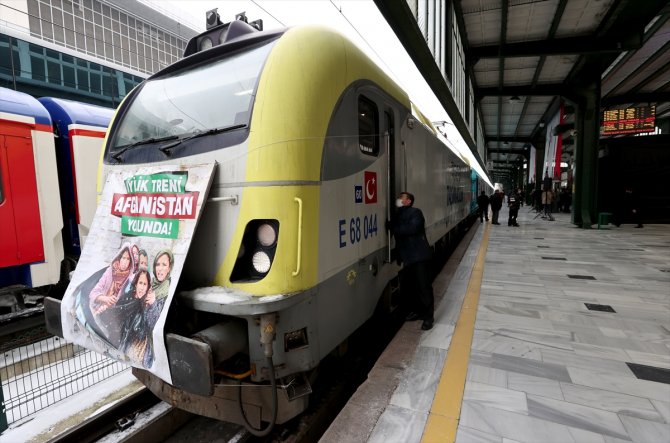Afganistan'a 750 ton malzeme taşıyan "İyilik Treni" Ankara'dan yola çıktı