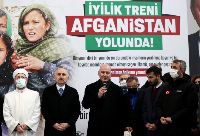 Afganistan'a 750 ton malzeme taşıyan "İyilik Treni" Ankara'dan yola çıktı