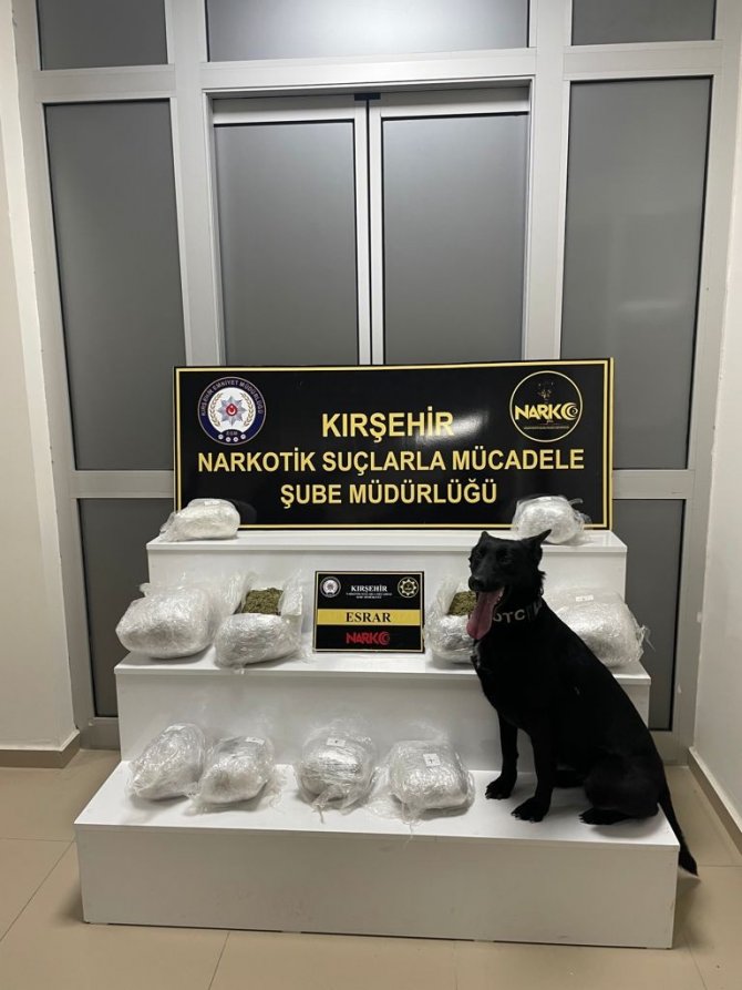 Narkotik Köpeği ’Çine’ 8 kilo uyuşturucu yakaladı