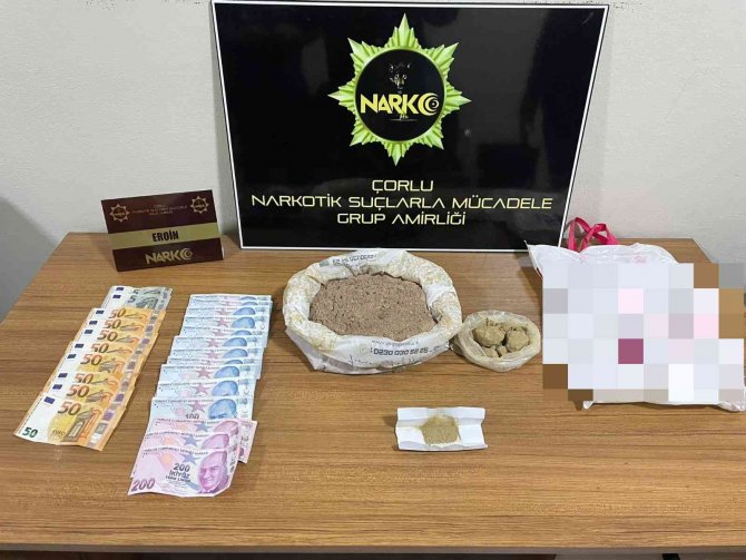 Tekirdağ’da 2 kilo eroin ele geçirildi