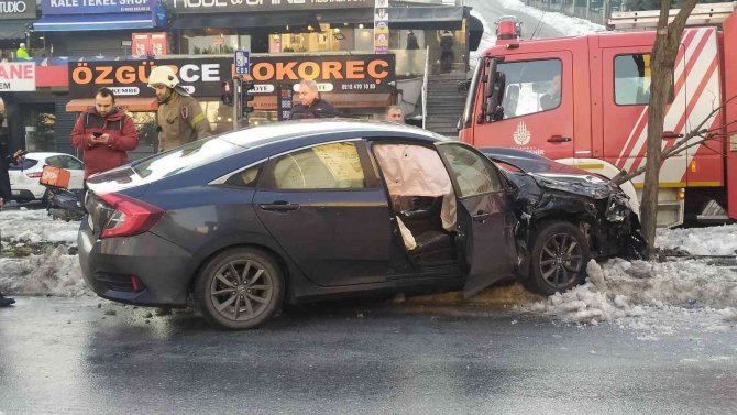 Küçükçekmece’de feci kaza: 1 yaralı