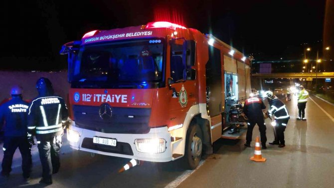 Otomobiliyle bariyere çarpan sağlık memuru ölümden döndü