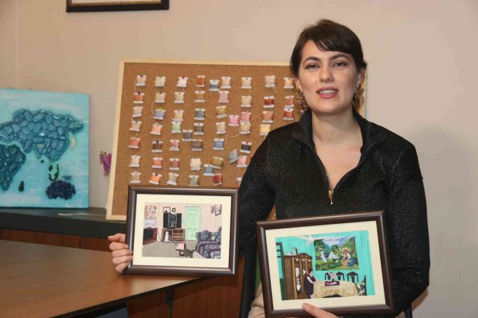 Tarihi milattan önce 6500’lere dayanan ‘nakış’ sanatıyla motifler işleniyor