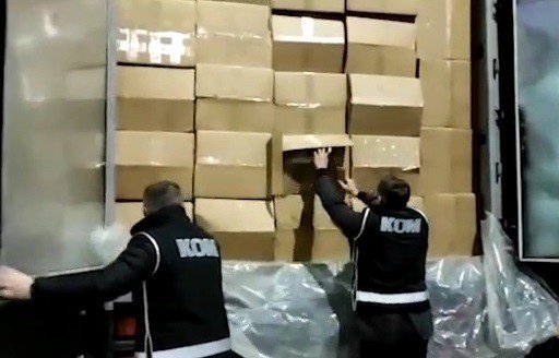 Kaçak sigara operasyonu; piyasa değeri 5 buçuk milyon