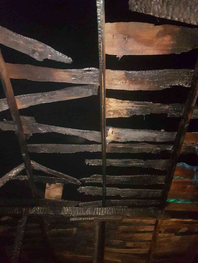 Ahırda korkutan yangın: 11 koyun telef olmaktan kurtarıldı