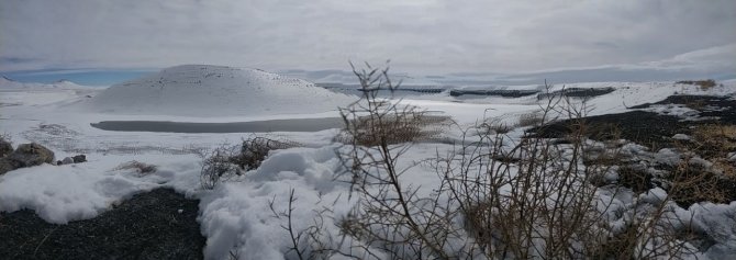 Kar yağışları, kuruyan Meke Gölü’ne umut oldu