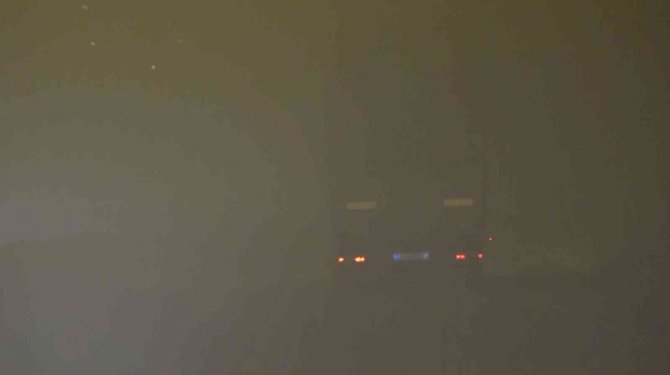 Konya yolunda yoğun sis