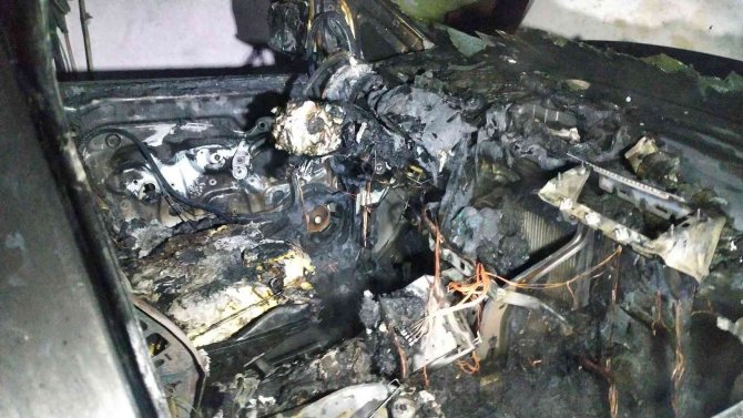 Konya'da tinerle soba yakmak isteyen kişi hem kendisini hem de arabayı yaktı!