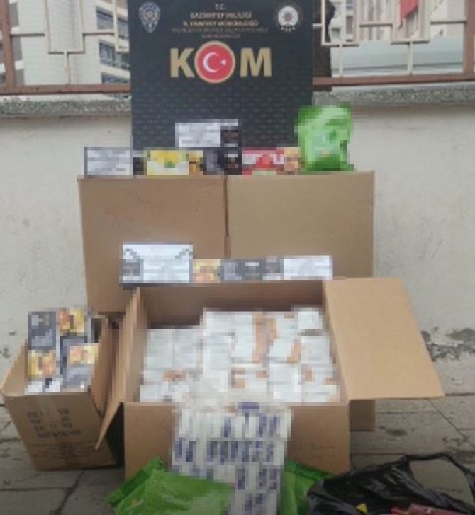 53 bin 800 adet dolu ve boş makaron ele geçirildi