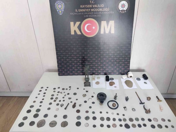 Kayseri’de tarihi eser kaçakçısı bir şahıs yakalandı