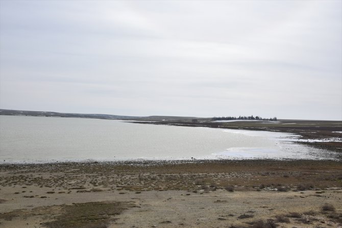 Küçük Göl'de su seviyesi yağışlarla yükselmeye başladı