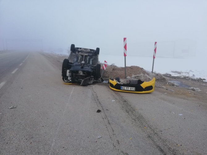 Konya'da yoğun sis kazaya neden oldu!